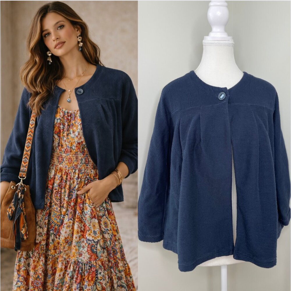 Anthropologie Saturday Sunday Ribbed Single Button Cardigan XS